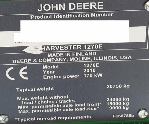 John Deere 1270 E (+CH7