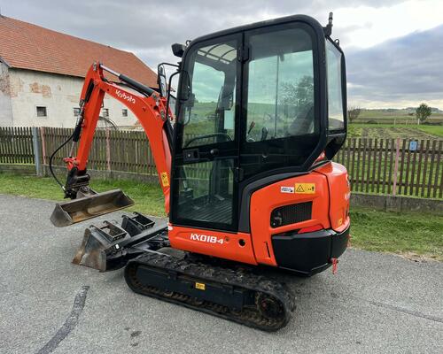 Minibagr Kubota KX018-4 hyd.podvozek + hyd.svahovka, podkopy