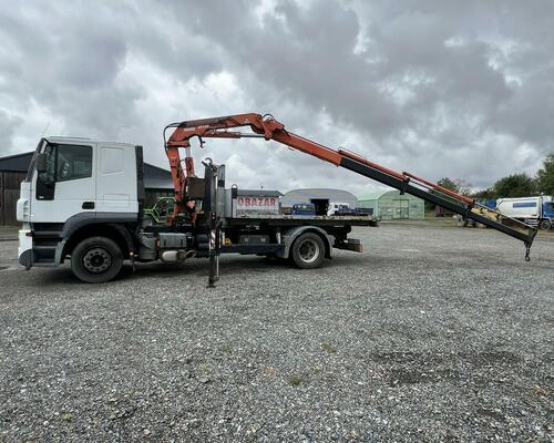 IVECO AT190S36+HR ATLAS+PLATO(KONTEJNER) VHODNÉ NA PŘEPRAVU STAVEBNÍCH STROJŮ